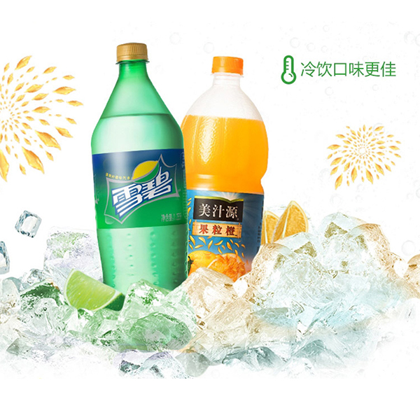 雪碧 果粒橙组合装1.25l*6瓶 雪碧心飞扬