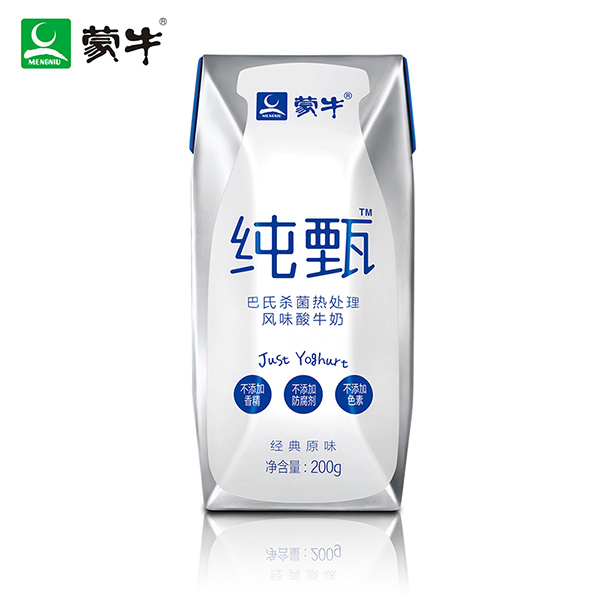 蒙牛纯甄 巴氏杀菌热处理风味酸牛奶 经典原味200g*12