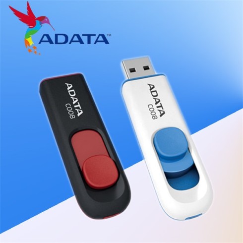 AData/威刚 C008推拉式16G U盘 黑白两色可供选择