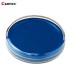 齐心B3716红色蓝色透明圆形印台印泥 防水快干耐用