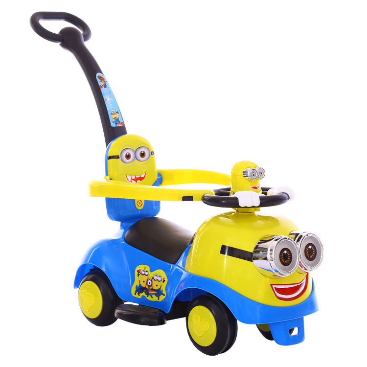 小黄人儿童滑行车带音乐扭扭车溜溜车1-3岁婴幼儿童手推车