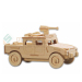 3D木质益智拼图儿童玩具创意礼品 悍马吉普车10个