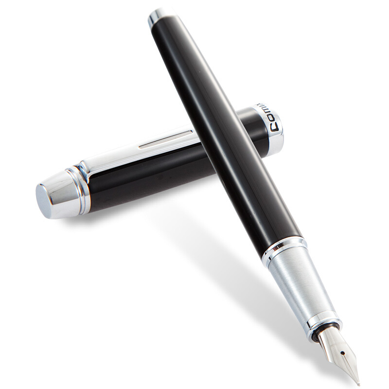 Comix齐心 拉诺斯金属钢笔墨水笔FP6201 标准笔尖F尖 赠2支墨囊