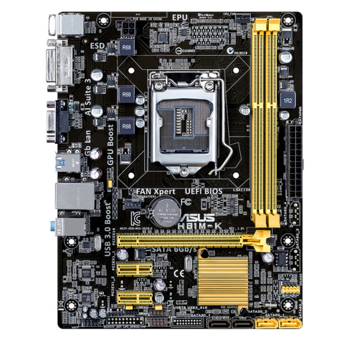 华硕ASUS H81M-K 电脑主板 LGA 1150 支持双通道DDR3