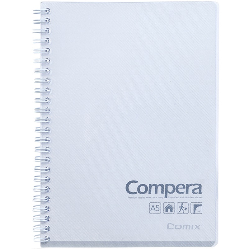 齐心COMIX CPA5801 Compera 双螺旋PP面本记事本A5