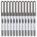 齐心 RP601 针管型直液式签字笔中性笔走珠笔0.5mm 12支装