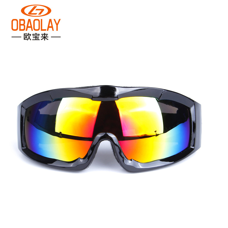 OBAOLAY欧宝来 HB904男女款专业单层滑雪眼镜 防风球面镜片