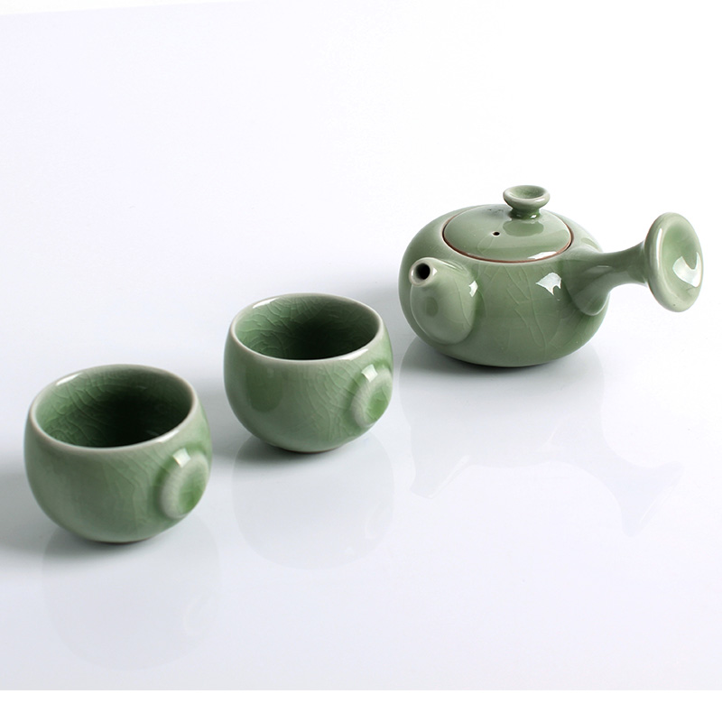 汝道RUDAO 汝窑陶瓷茶具 汝 哥 均三大系列茶壶茶杯套装 一壶二杯