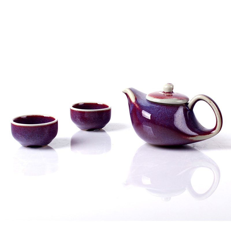 汝道RUDAO 汝窑陶瓷茶具 汝 哥 均三大系列茶壶茶杯套装 一壶二杯