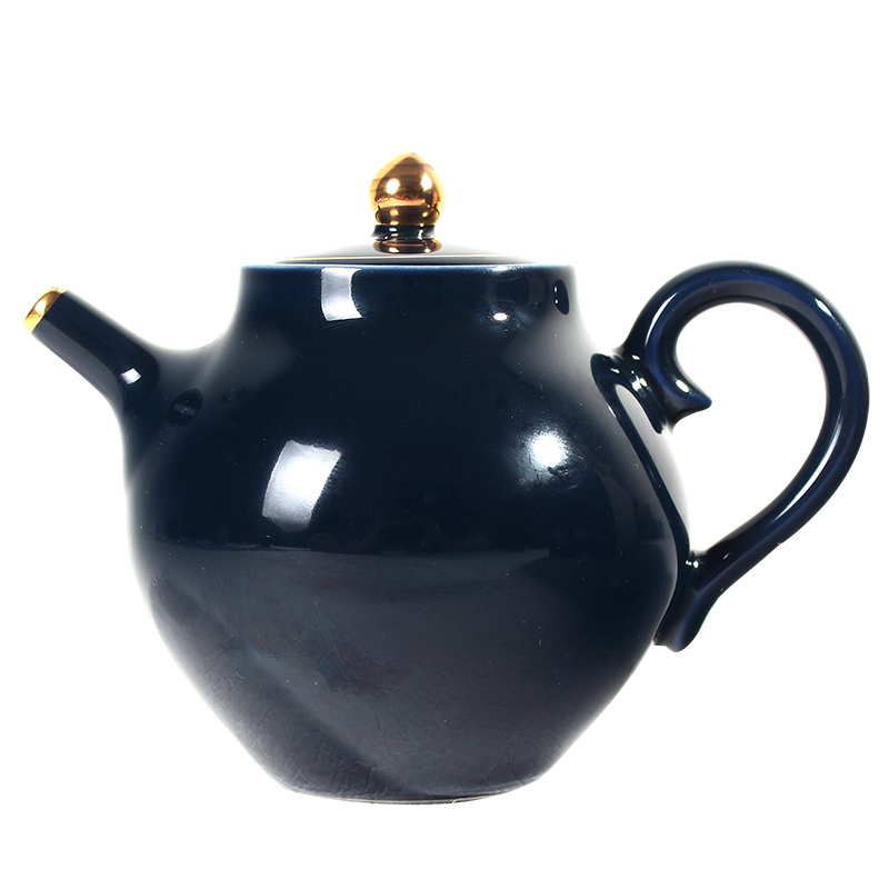 汝道RUDAO 霁蓝笑樱陶瓷茶壶 带过滤孔家用泡茶壶小号冲茶器