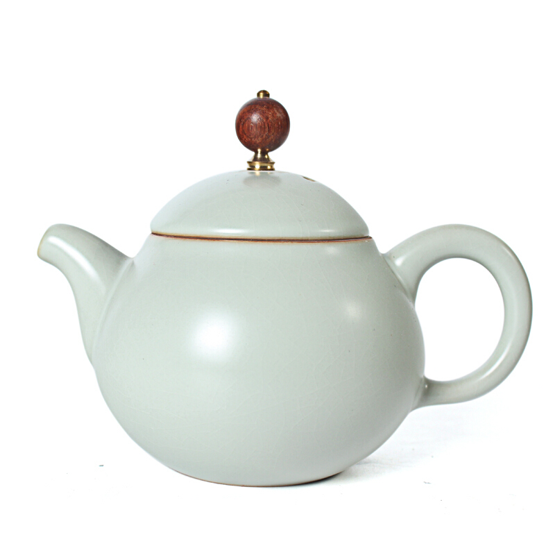 汝道 汝窑茶壶 功夫茶具泡茶器 创意单壶 可开片茶道茶器