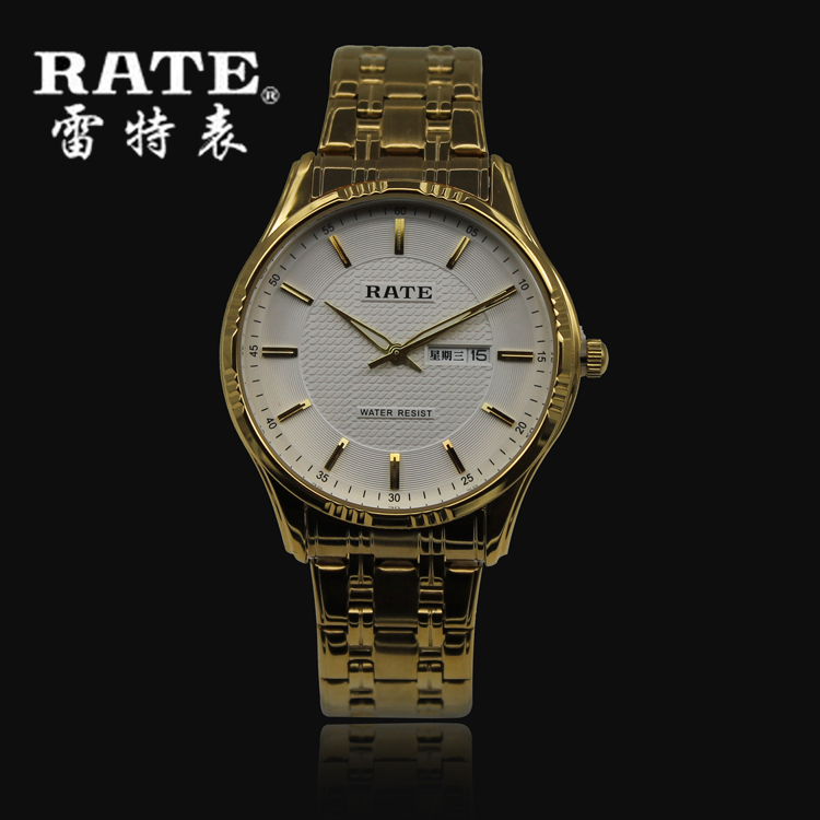 雷特 间金钢带情侣手表 进口机芯高端款