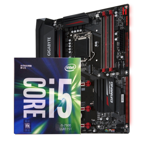 英特尔 Intel i5 7500盒装+技嘉Z270-Gaming 3主板CPU套包