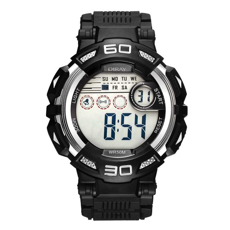 缔瑞轻薄时尚休闲运动手表DR-313G 专业防水 多功能运动手表