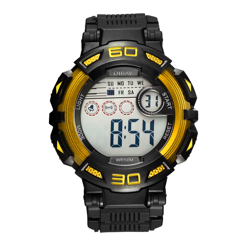 缔瑞轻薄时尚休闲运动手表DR-313G 专业防水 多功能运动手表
