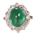 尚玉珠宝 祖母绿戒指 18K金微镶指环