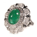 尚玉珠宝 可见天然石纹 优雅名媛范 祖母绿戒指 
