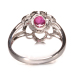 尚玉珠宝 红宝石戒指 简约太阳花造型 甜美范饰品
