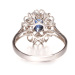 尚玉珠宝 蓝宝石戒指 镂空造型 女款指环