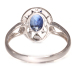 尚玉珠宝 镂空造型 优雅简约百搭饰品 蓝宝石戒指 