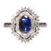 尚玉珠宝 镶嵌钻石 优雅高贵 蓝宝石戒指