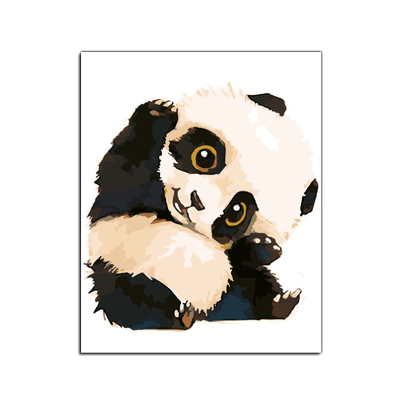 huazhimeng画之梦 填色数字油画 可爱熊猫