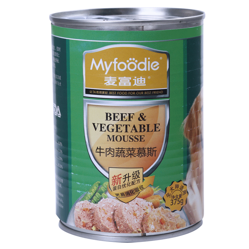 麦富迪 牛肉蔬菜慕斯罐头 375g 健康美味 易于吸收