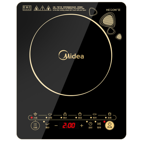 Midea/美的 C21-WK2102 触控黑晶面板八档火力电磁炉