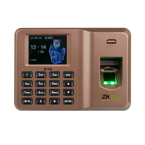 中控智慧ZKTeco X10指纹考勤机 彩屏高速脱机签到指纹打卡机 