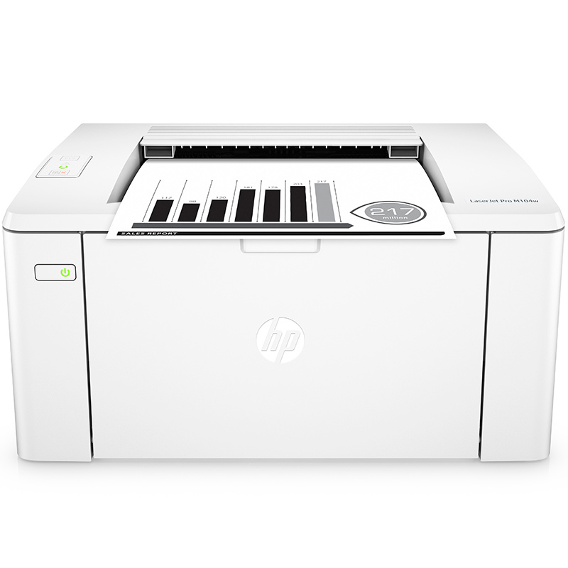 惠普HP LaserJet Pro M104w 黑白激光打印机  无线A4打印
