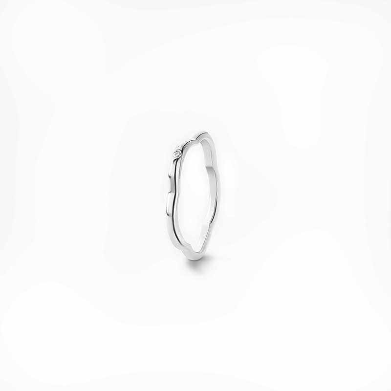 Chanel/香奈儿RUBAN系列戒指铂金婚戒