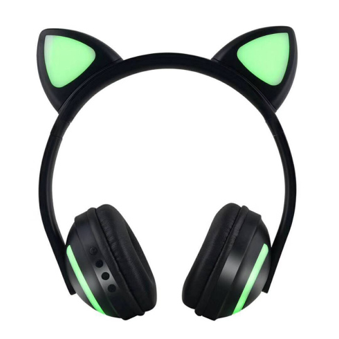 新款猫耳朵发光无线头戴式蓝牙耳机立体声重低音 猫耳耳机