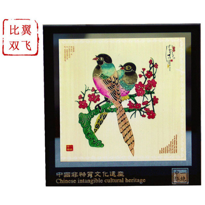 西祠宫坊 皮影玻璃框摆件 中国风特色礼物