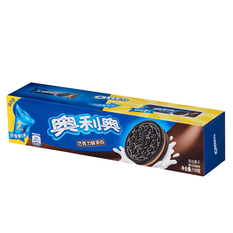 奥利奥oreo 早餐休闲零食蛋糕 夹心饼干 巧克力味116g