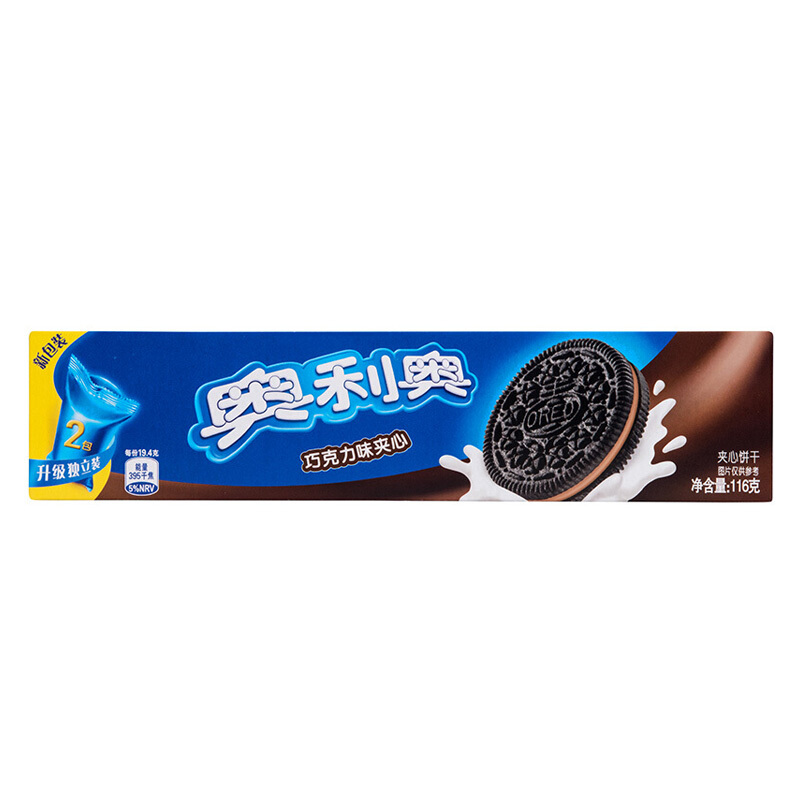 奥利奥oreo 早餐休闲零食蛋糕 夹心饼干 巧克力味116g