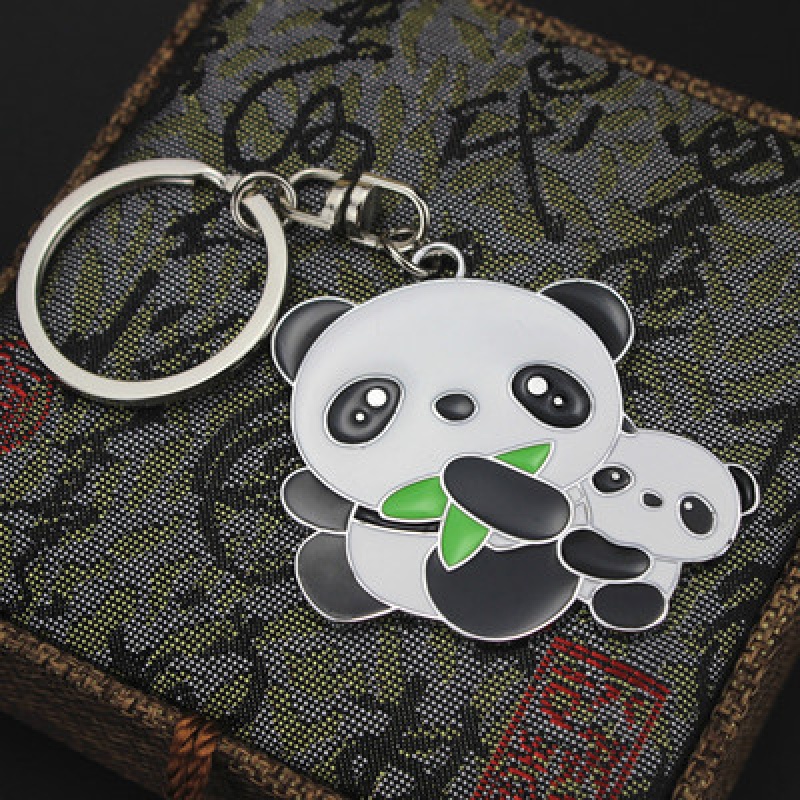 西祠宫坊 新款熊猫钥匙扣小挂件5个 旅游特色中国风外事小礼品