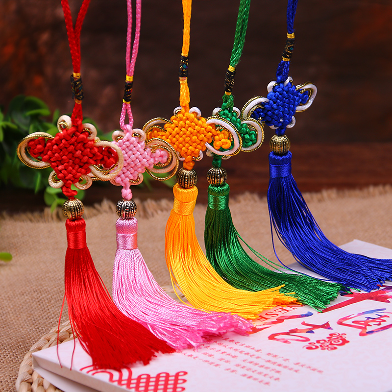 伟龙 五彩中国结挂件挂饰五个装 中国特色工艺礼品