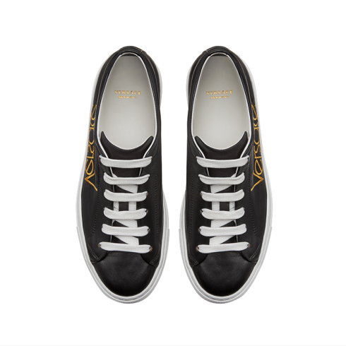 范思哲/Versace 复古徽标皮革运动鞋 女鞋