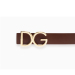 Dolce&Gabbana/杜嘉班纳 奢华皮质腰带配DG徽标腰带扣 DAUPHINE皮革腰带 男款