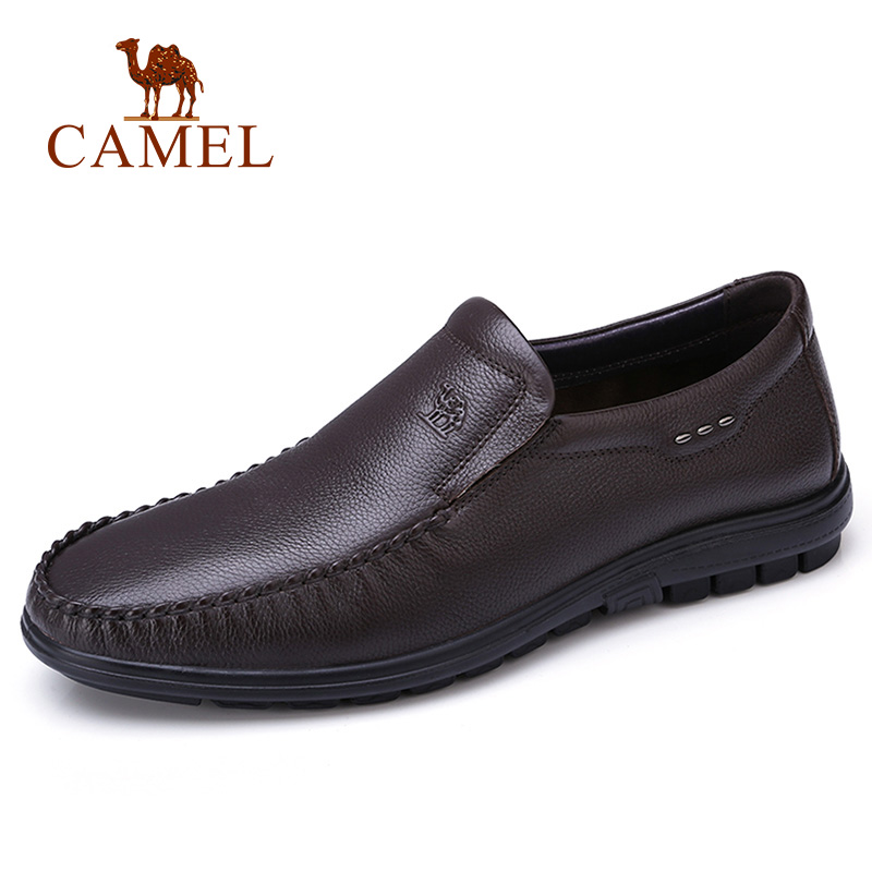 CAMEL骆驼 男士软面商务休闲皮鞋 耐磨透气