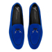Giuseppe Zanotti蓝色绒面革乐福鞋