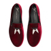 Giuseppe Zanotti 红色天鹅绒乐福鞋