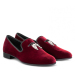 Giuseppe Zanotti 红色天鹅绒乐福鞋