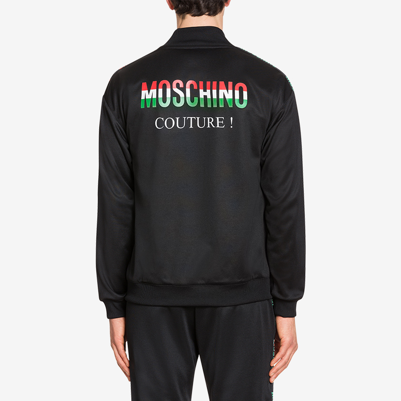 MOSCHINO/莫斯奇诺  意大利国旗色系列 男士印花夹克外套