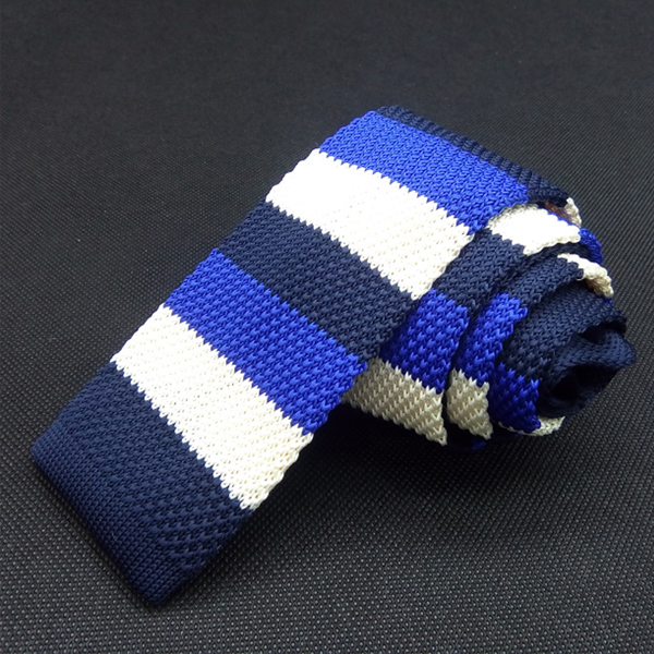 新款懒人领带男士女士针织领带韩版6cm平头领带厂家定制纯色领带