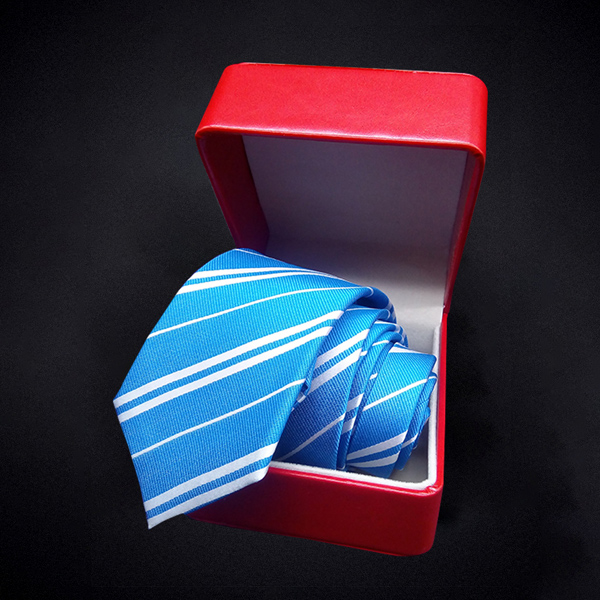 新款真丝领带男士桑蚕丝皮革礼盒装结婚领结西装商务刺绣领带定制