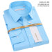 Romon/罗蒙 男士长袖衬衫 商务正装纯色修身休闲衬衣