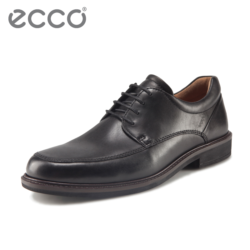 ECCO爱步商务休闲男鞋 时尚正装系带圆头皮鞋 霍顿621114