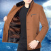 春夏季新品中年男士夹克 冬季新款男装羊毛呢子外套 加绒加厚大衣 爸爸装