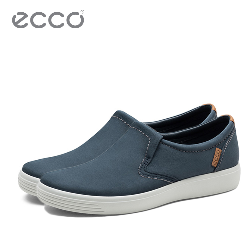 ECCO爱步男士休闲皮鞋 运动耐磨套脚鞋 